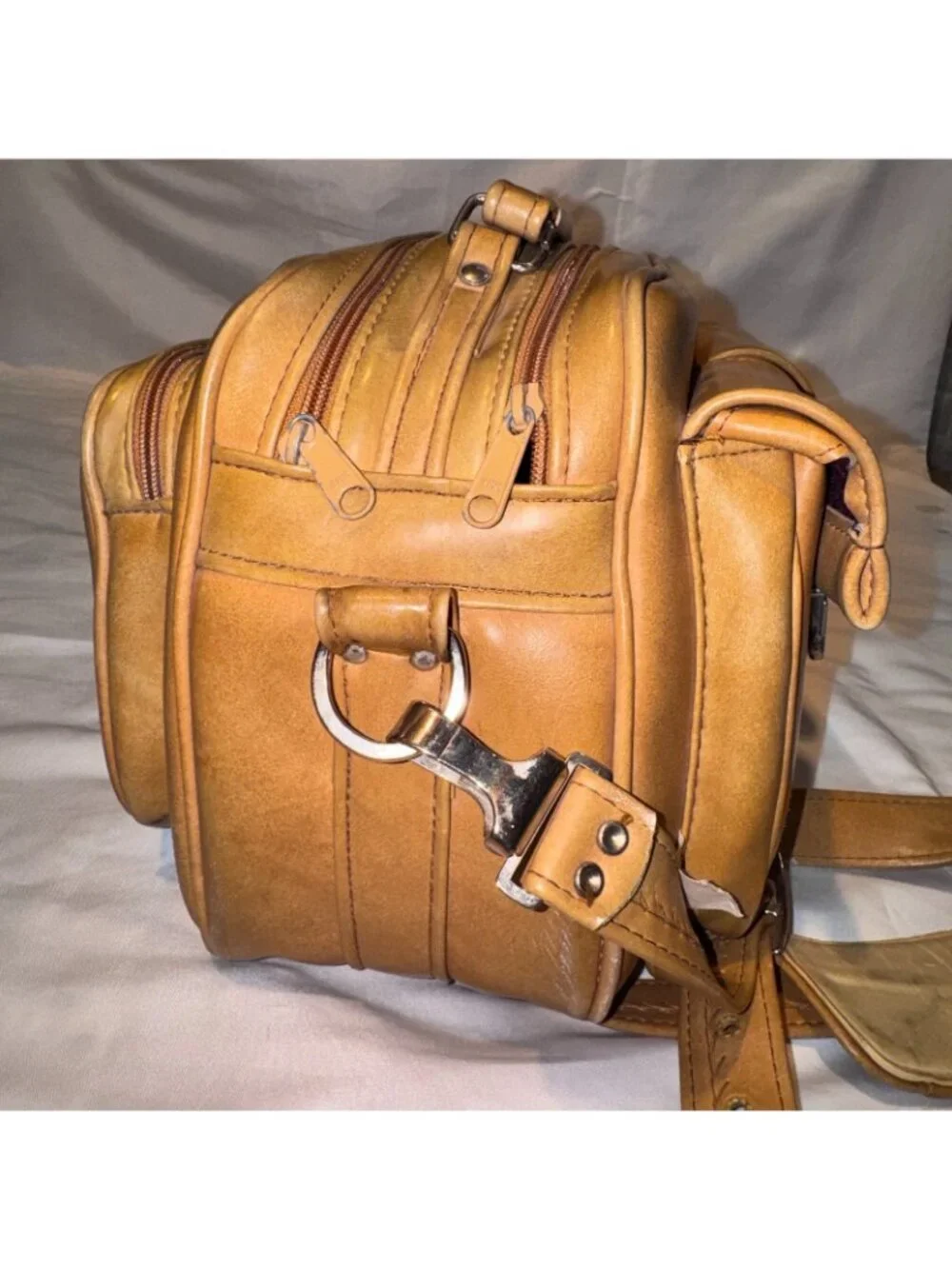 Vintage Camera Bag 60s Marsand Heavy Padded Large VERY RARE Fabric/Leather Retro